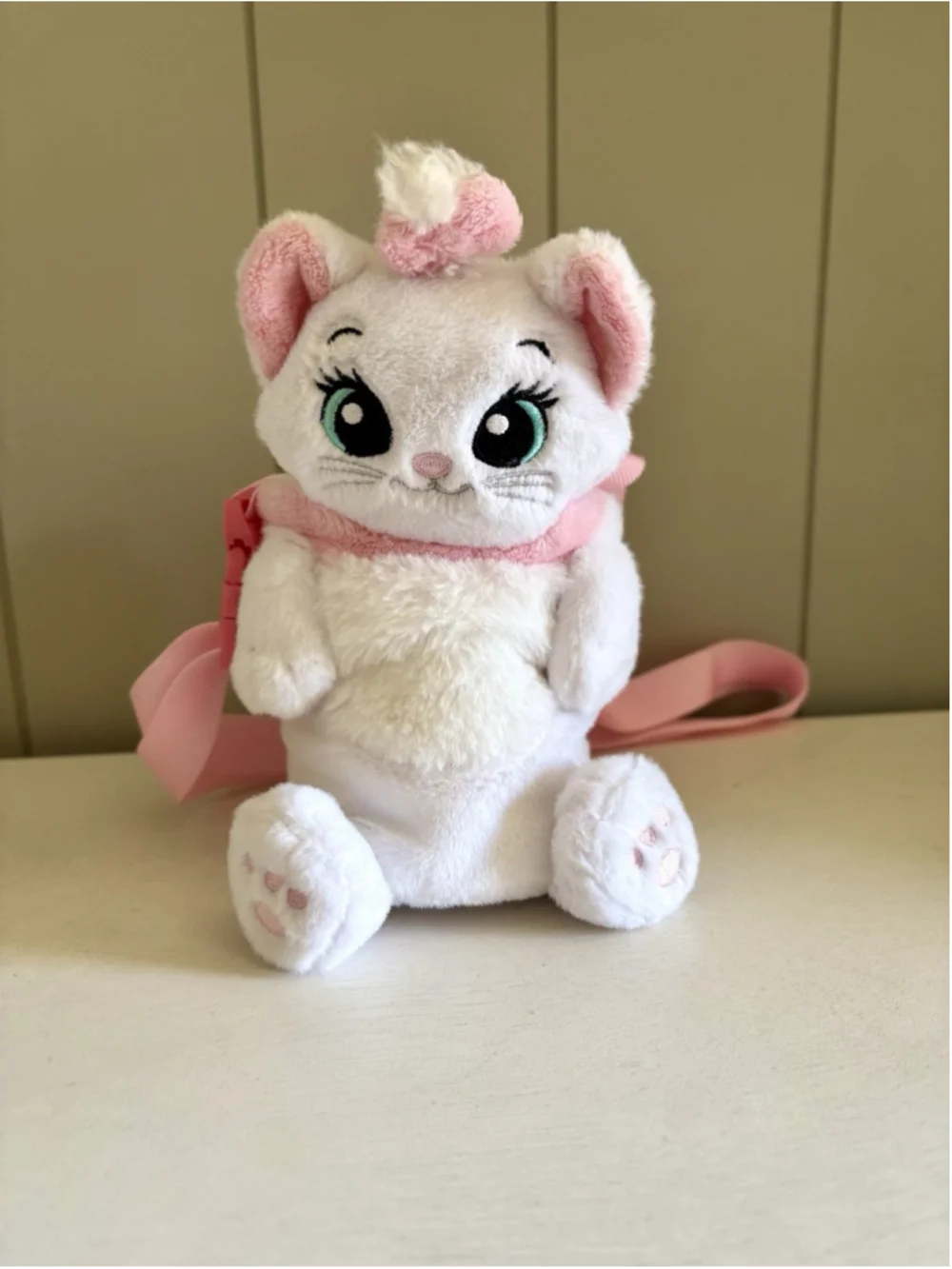 Disney Parks Marie The Aristocats Plush Water Bottle Carrier Holder Wearable Toy
